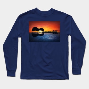 Guitar island day and night Long Sleeve T-Shirt